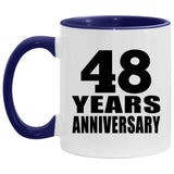 48th Anniversary 48 Years - 11oz Accent Mug Purple