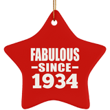 90th Birthday Fabulous Since 1934 - Star Ornament