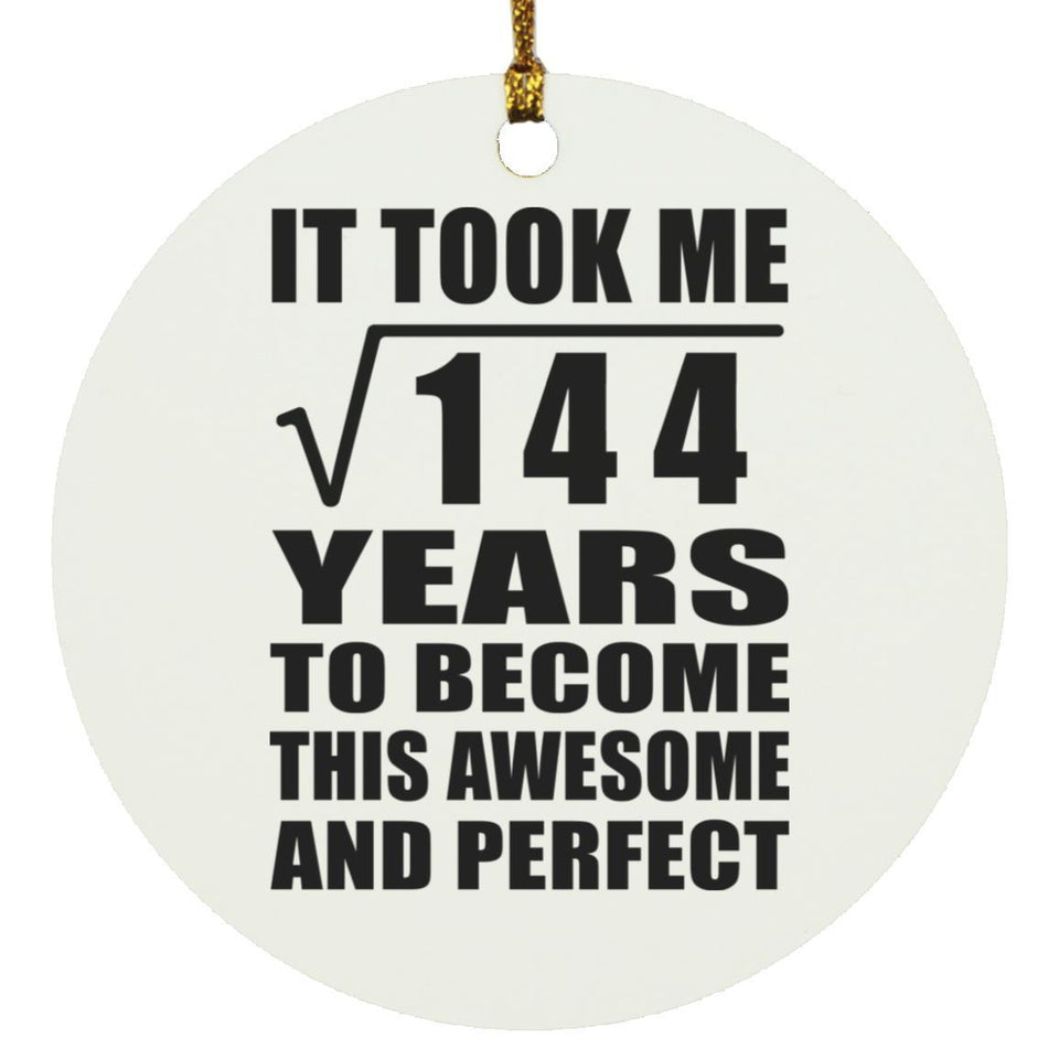 12th Birthday Took Square Root of 144 Years To Awesome - Circle Ornament