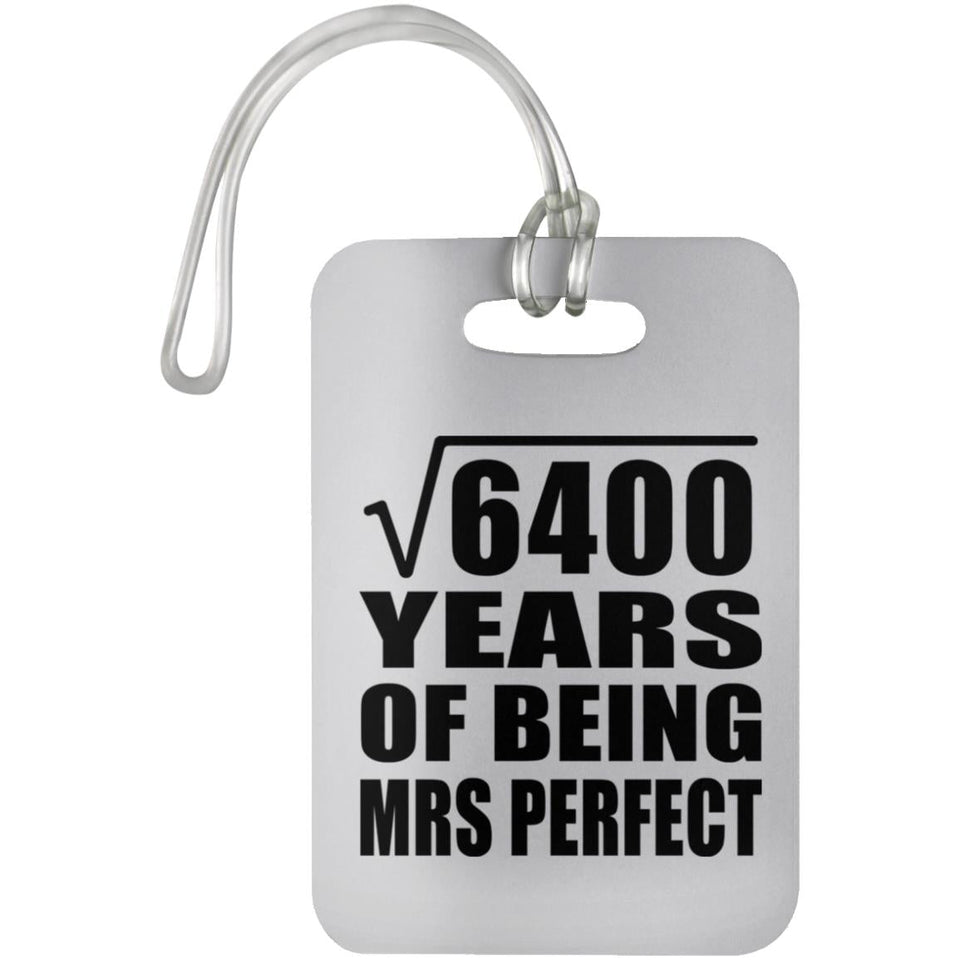 80th Anniversary Square Root of 6400 Years of Mrs Perfect - Luggage Bag Tag