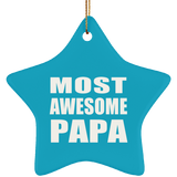 Most Awesome Papa (Grandpa) - Star Ornament