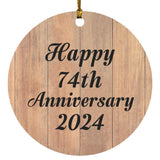 Happy 74th Anniversary 2024 - Circle Ornament C