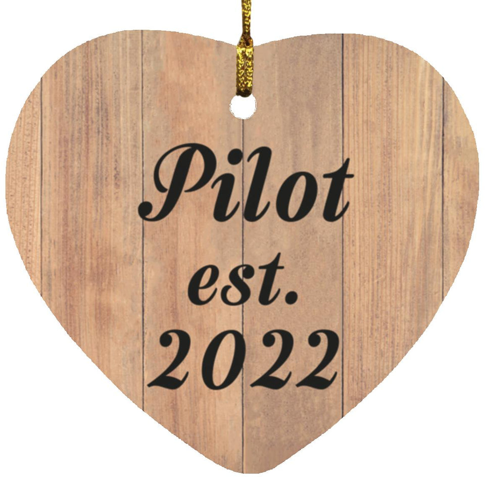 Pilot Established Est. 2022 - Heart Ornament C