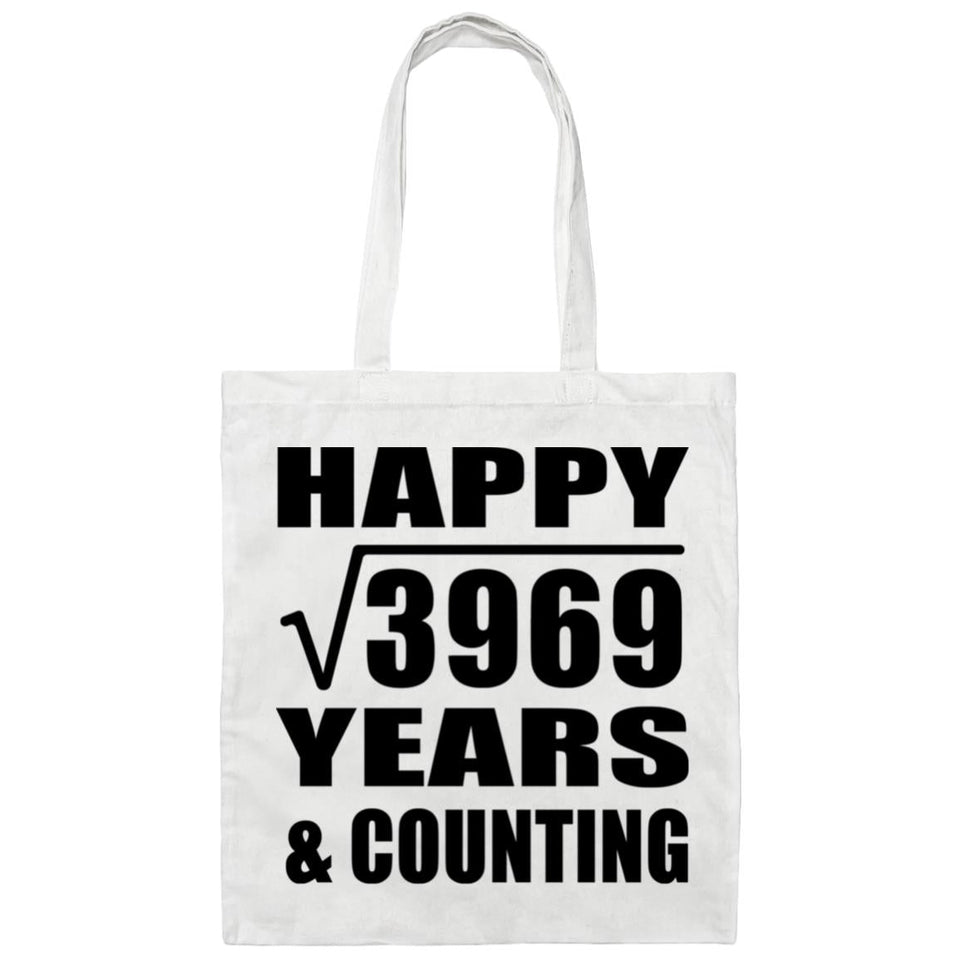 Happy 63rd Anniversary Square Root of 3969 Years & Counting - Tote Bag White