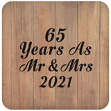 65 Years As Mr & Mrs 2021 - Drink Coaster C