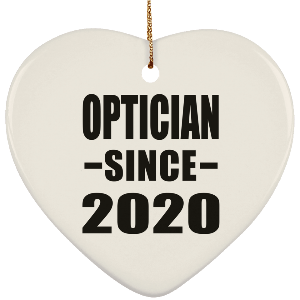 Optician Since 2020 - Heart Ornament
