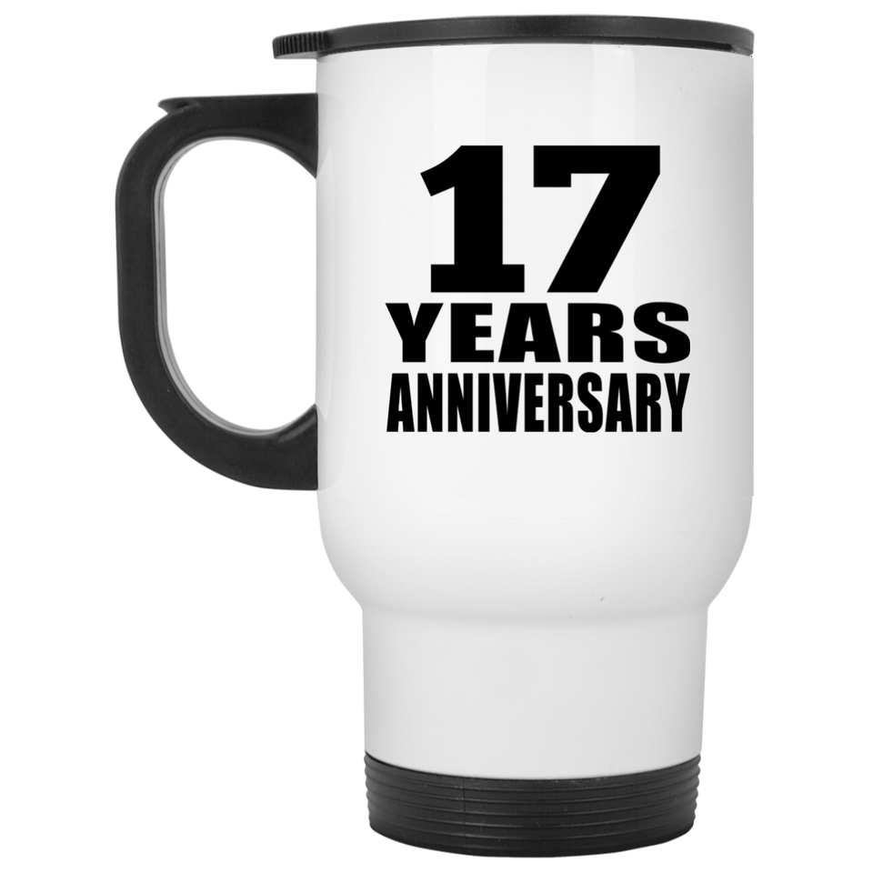17th Anniversary 17 Years - White Travel Mug