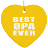 Best Opa Ever - Heart Ornament