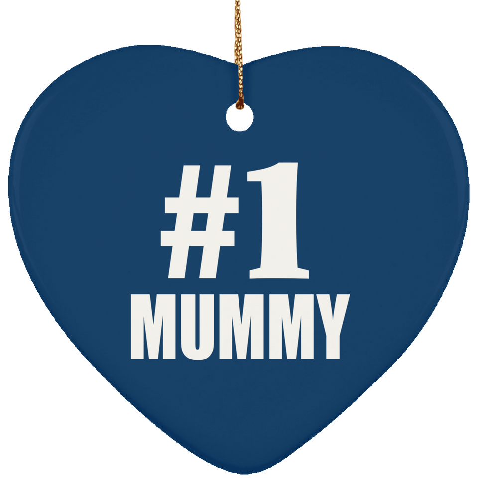 Number One #1 Mummy - Heart Ornament