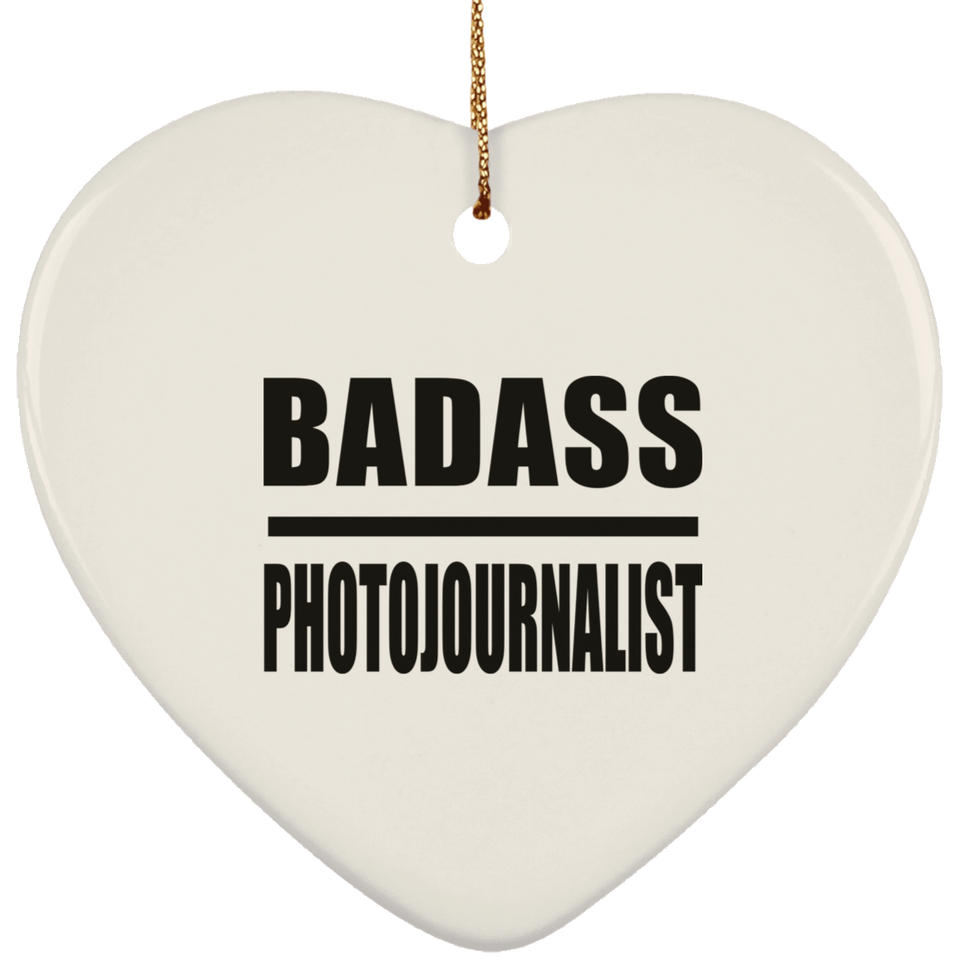 Badass Photojournalist - Heart Ornament