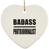 Badass Photojournalist - Heart Ornament