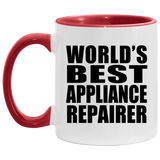 World's Best Appliance Repairer - 11oz Accent Mug Red