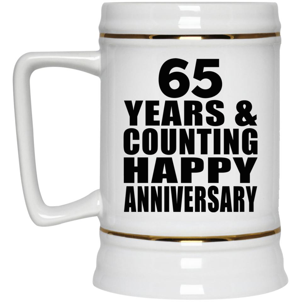 Happy 65th Anniversary 65 Years & Counting - Beer Stein