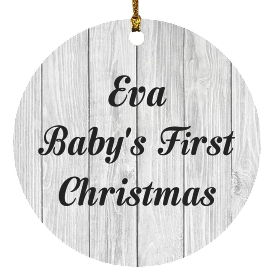 Eva Baby's First Christmas - Circle Ornament F