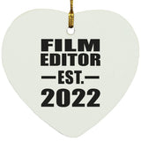 Film Editor Established EST. 2022 - Heart Ornament