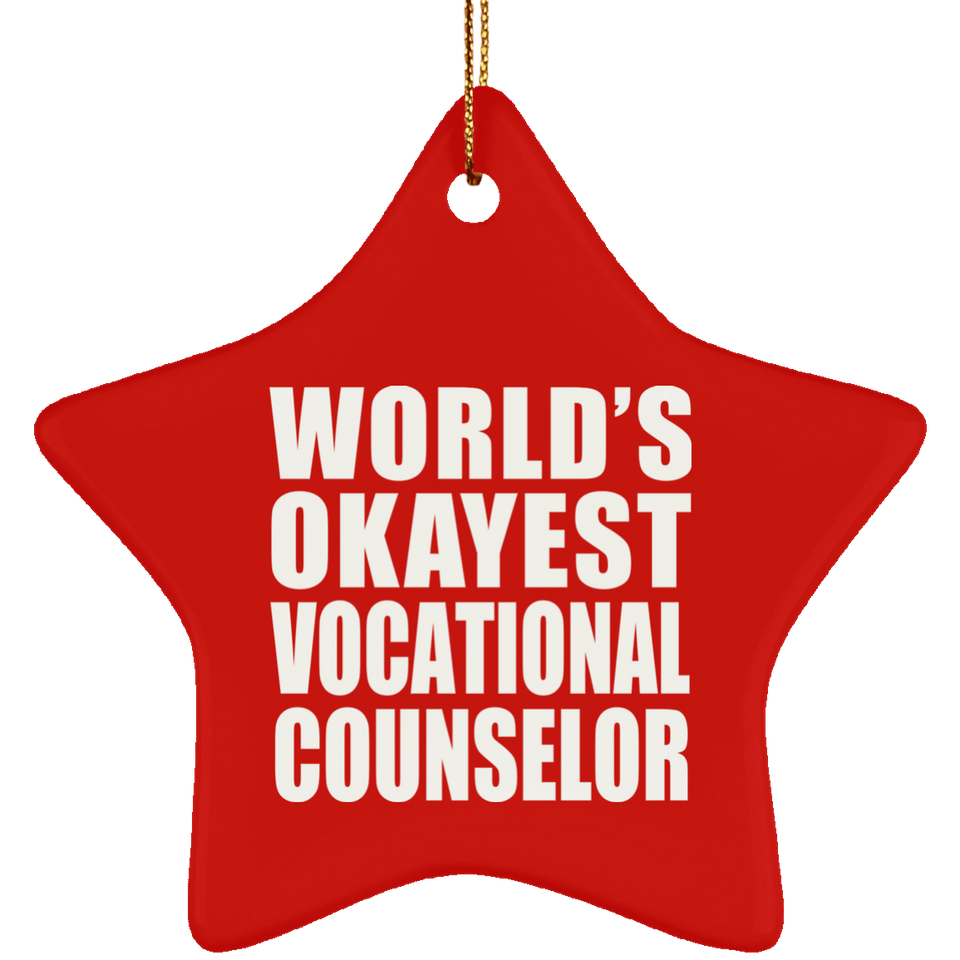 World's Okayest Vocational Counselor - Star Ornament
