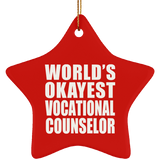 World's Okayest Vocational Counselor - Star Ornament