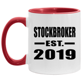 Stockbroker Established EST. 2019 - 11oz Accent Mug Red