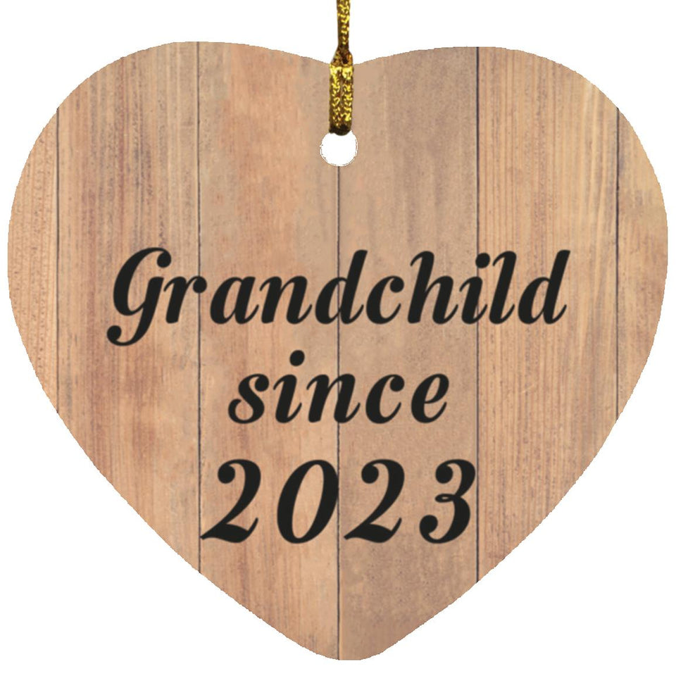 Grandchild Since 2023 - Heart Ornament C