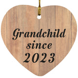 Grandchild Since 2023 - Heart Ornament C