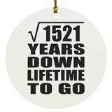 39th Anniversary Square Root of 1521 Years Lifetime To Go - Circle Ornament