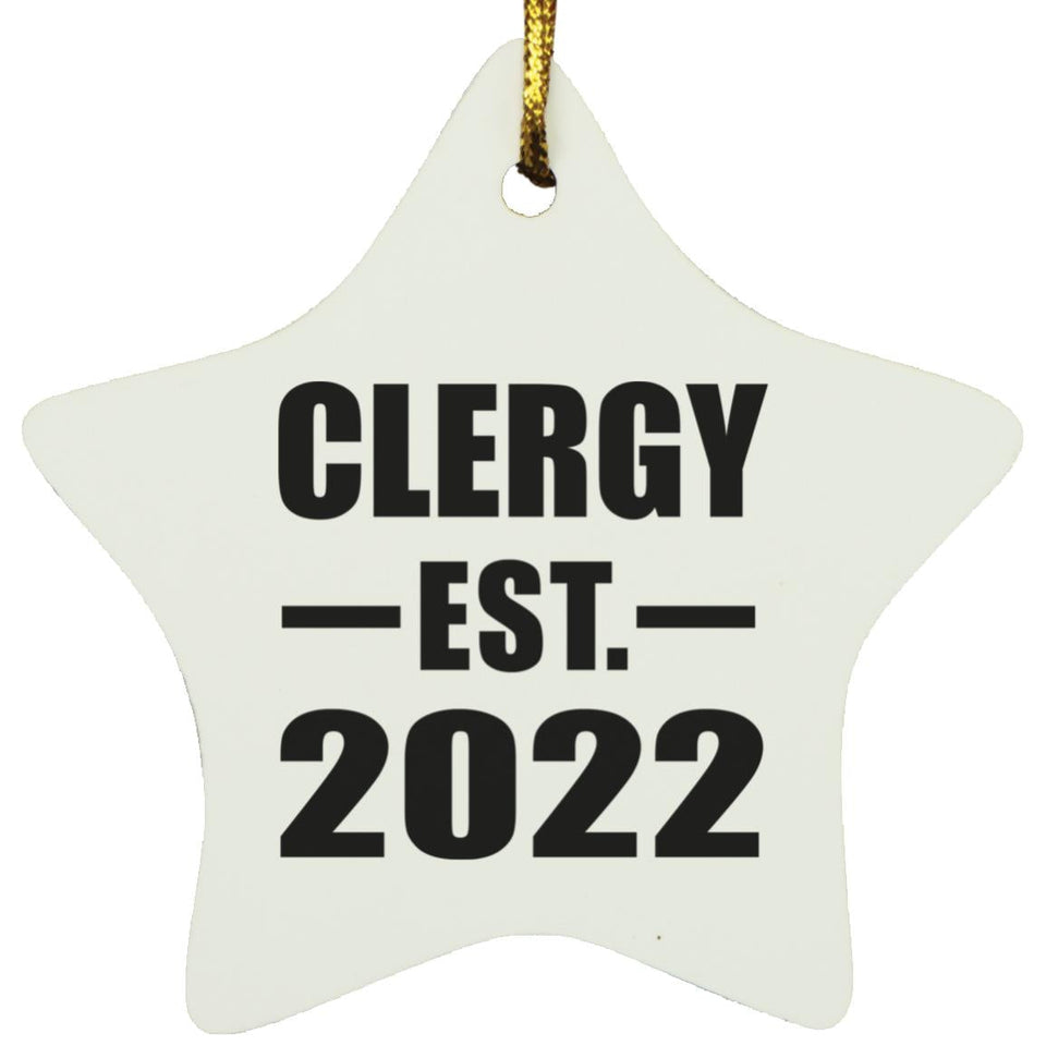 Clergy Established EST. 2022 - Star Ornament