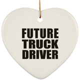 Future Truck Driver - Heart Ornament