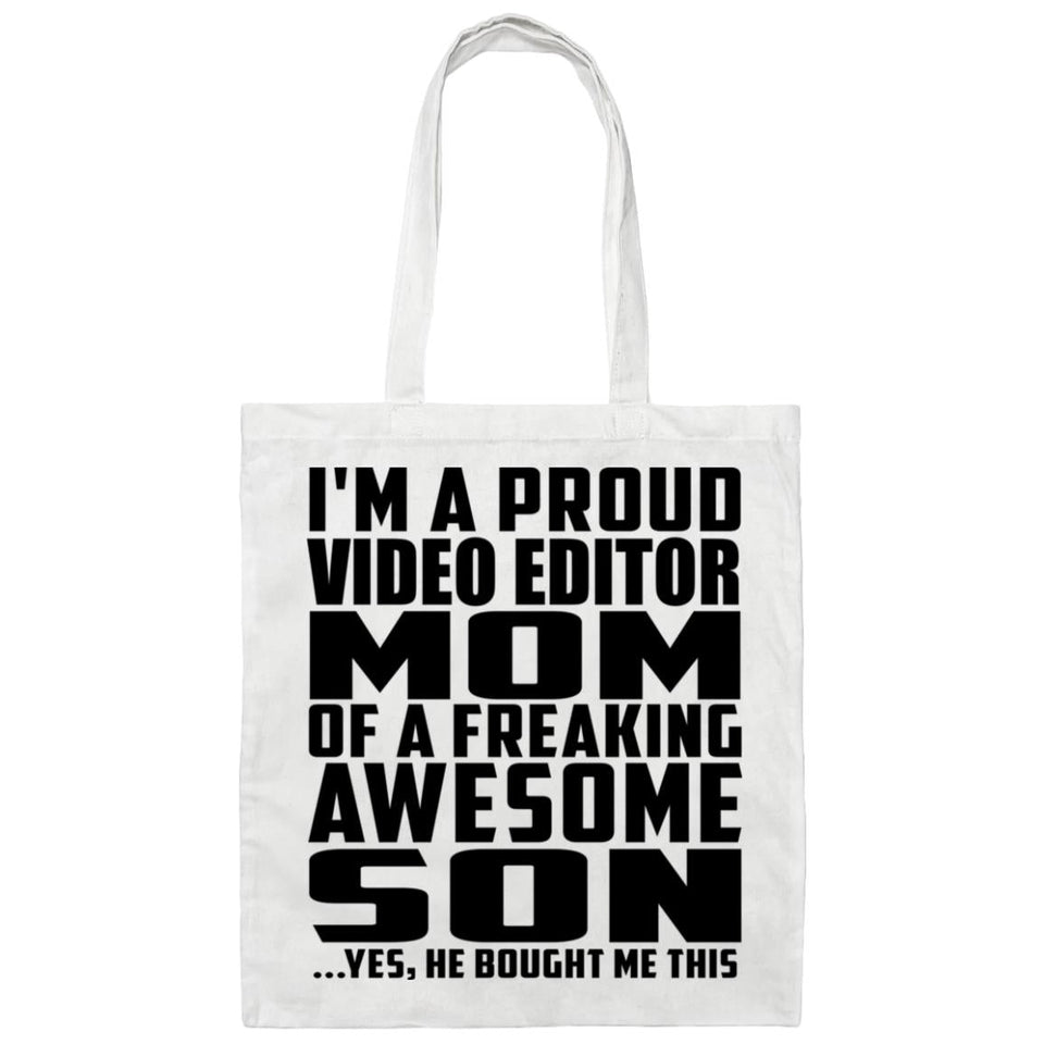 Proud Video Editor Mom Of Awesome Son - Tote Bag White