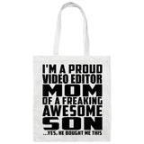 Proud Video Editor Mom Of Awesome Son - Tote Bag White
