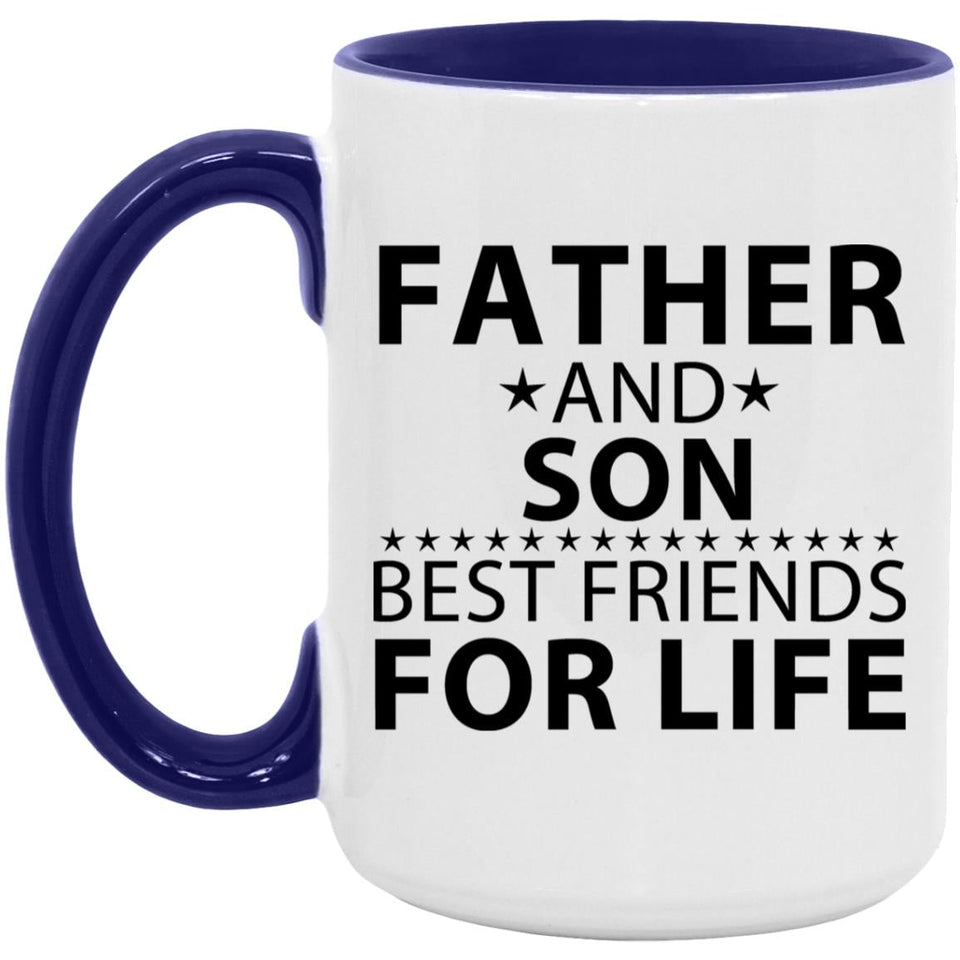 Father and Son, Best Friends For Life - 15oz Accent Mug Purple