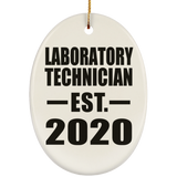 Laboratory Technician Established EST. 2020 - Oval Ornament