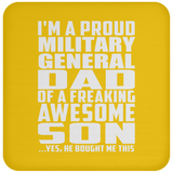 Proud Military General Dad Of Awesome Son - Drink Coaster