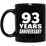 93rd Anniversary 93 Years - 11 Oz Coffee Mug Black