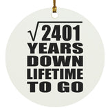 49th Anniversary Square Root of 2401 Years Lifetime To Go - Circle Ornament