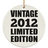 12th Birthday Vintage 2012 Limited Edition - Circle Ornament