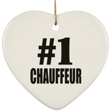 Number One #1 Chauffeur - Heart Ornament