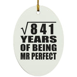 29th Anniversary Square Root of 841 Years of Mr Perfect - Oval Ornament