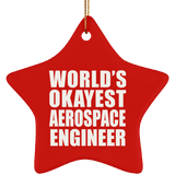 World's Okayest Aerospace Engineer - Star Ornament