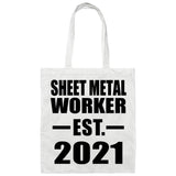 Sheet Metal Worker Established EST. 2021 - Tote Bag White