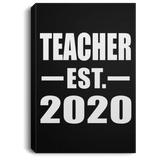 Teacher Established EST. 2020 - Canvas Portrait