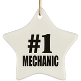 Number One #1 Mechanic - Star Ornament
