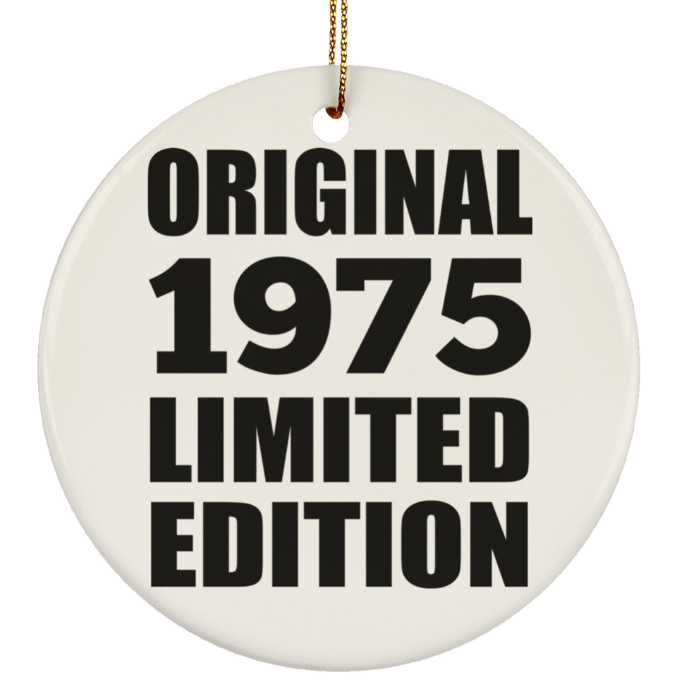 49th Birthday Original 1975 Limited Edition - Circle Ornament