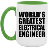 World's Greatest Electrical Engineer - 15oz Accent Mug Green