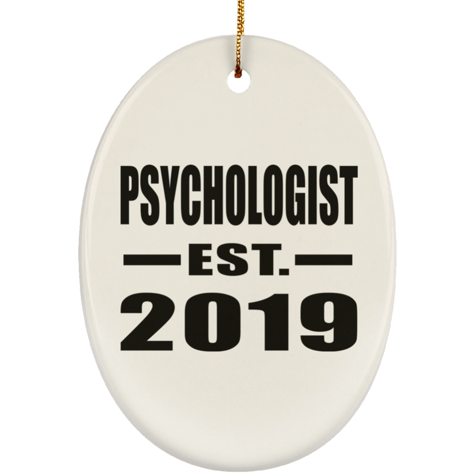 Psychologist Established EST. 2019 - Oval Ornament