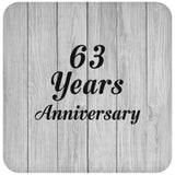 63rd Anniversary 63 Years Anniversary - Drink Coaster F