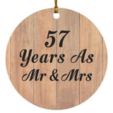 57 Years As Mr & Mrs - Circle Ornament C