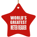 World's Greatest Meter Reader - Star Ornament
