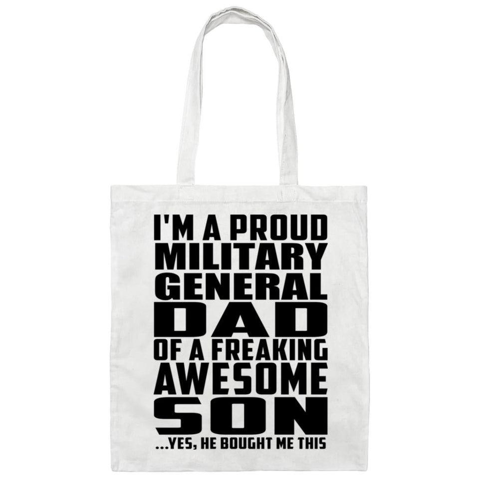 Proud Military General Dad Of Awesome Son - Tote Bag White