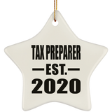 Tax Preparer Established EST. 2020 - Star Ornament