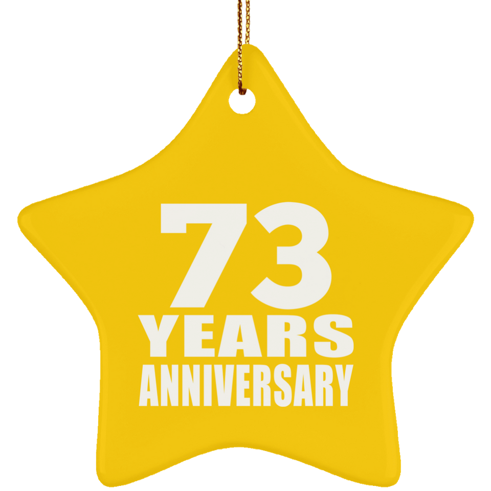 73rd Anniversary 73 Years - Star Ornament